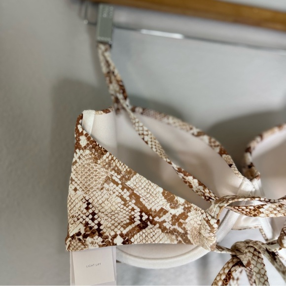 New Shade & Shore Snake Print Swim Top 36D - Picture 9 of 10